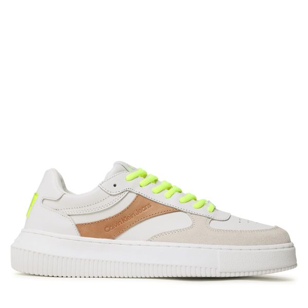 Calvin Klein Jeans Tenisice Calvin Klein Jeans Chunky Cupsole Gel Backtab Fluo YM0YM00673 White/Ancient White