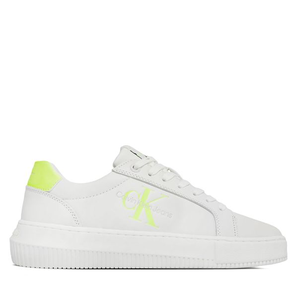 Calvin Klein Jeans Tenisice Calvin Klein Jeans Chunky Cupsole Laceup Mon Lth Wn YW0YW00823 Bright White/Safety Yellow 02V