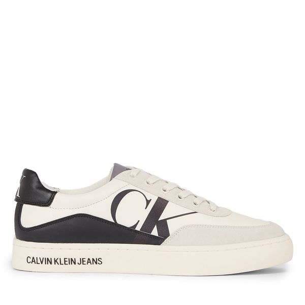 Calvin Klein Jeans Tenisice Calvin Klein Jeans Classic Cupsole Laceup Mix Lth YM0YM00713 Creamy White/Black 0LA