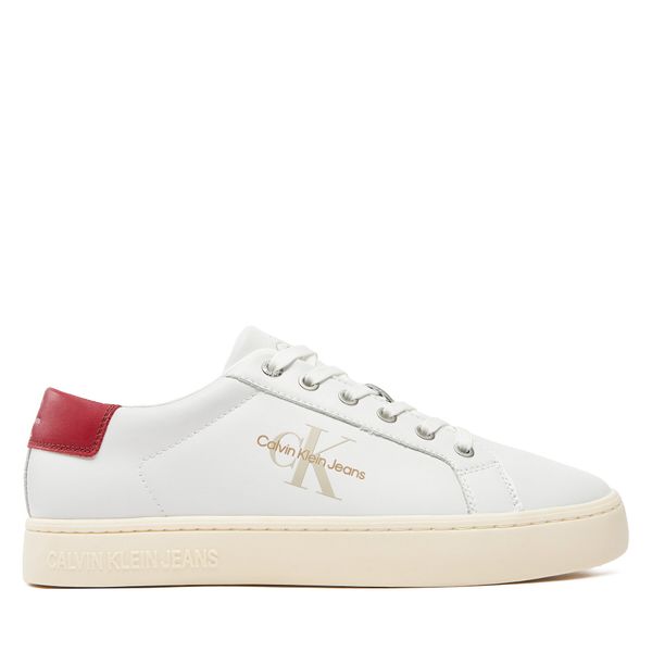 Calvin Klein Jeans Tenisice Calvin Klein Jeans Classiccuplowlaceup Lth Ml YM0YM00491 Bijela