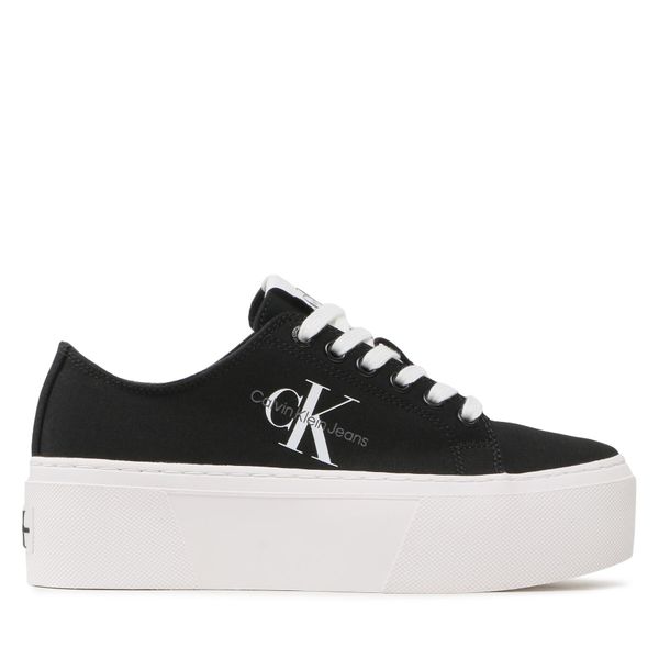 Calvin Klein Jeans Tenisice Calvin Klein Jeans Flatform+ Cupsole Low Txt YW0YW01033 Black BDS