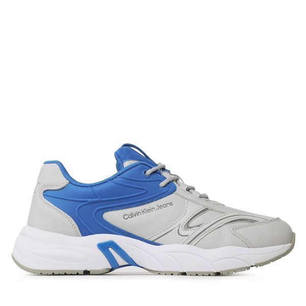 Calvin Klein Jeans Tenisice Calvin Klein Jeans Retro Tennis High/Low Frequency YM0YM00637 Oyster Mushroom/Imperial Blu