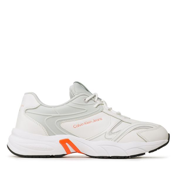 Calvin Klein Jeans Tenisice Calvin Klein Jeans Retro Tennis High/Low Frequency YM0YM00637 White/Oyster Mushroom/Firecracker 0LG