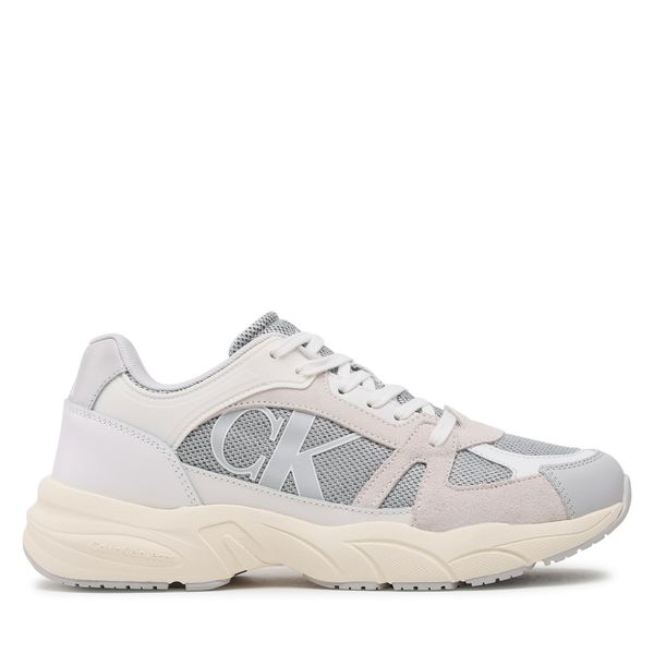 Calvin Klein Jeans Tenisice Calvin Klein Jeans Retro Tennis Laceup Mix Lth YM0YM00696 Oyster Mushroom PSX