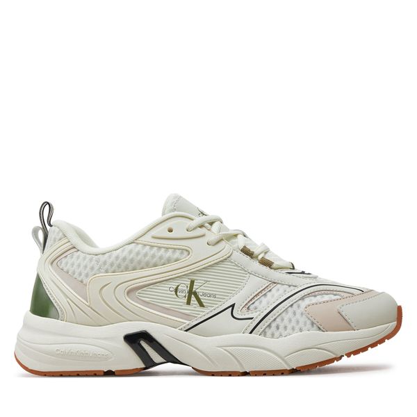 Calvin Klein Jeans Tenisice Calvin Klein Jeans Retro Tennis Low Mix Ml Met YM0YM00931 Écru