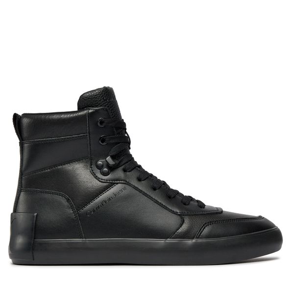 Calvin Klein Jeans Tenisice Calvin Klein Jeans Vulc Mid Laceup Lth In Lum YM0YM00872 Triple Black 0GT
