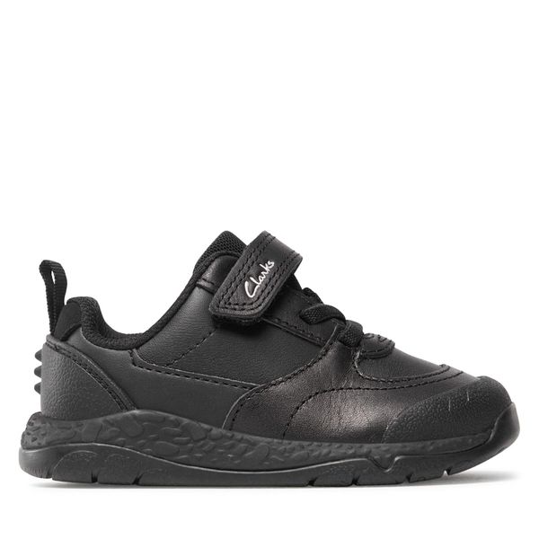 Clarks Tenisice Clarks Steggy Stride K 261751406 Black Leather