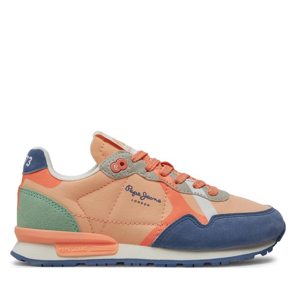 Pepe Jeans Tenisice Pepe Jeans Brit Print G PGS40001 Lagoon Blue 539