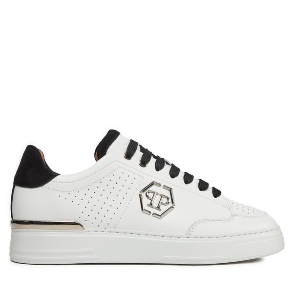 PHILIPP PLEIN Tenisice PHILIPP PLEIN Leather Lo Top SADS USC0537 PLE022N White/Black