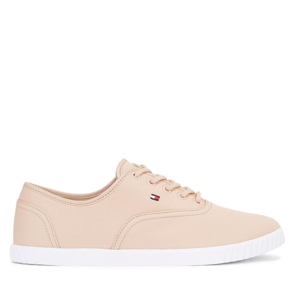 Tommy Hilfiger Tenisice Tommy Hilfiger Canvas Lace Up Sneaker FW0FW07805 Misty Blush TRY