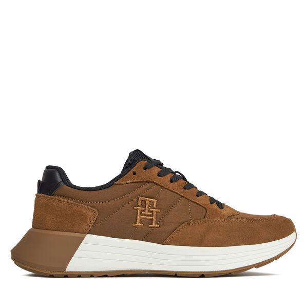 Tommy Hilfiger Tenisice Tommy Hilfiger Classic Elevated Runner Mix FM0FM04876 Smeđa