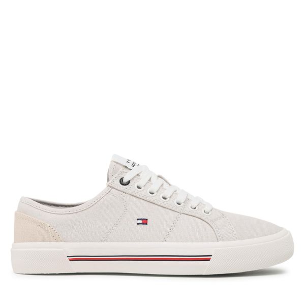 Tommy Hilfiger Tenisice Tommy Hilfiger Core Corporate Vulc Canvas FM0FM04560 Stone AEP