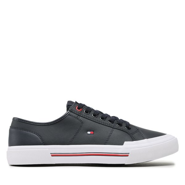 Tommy Hilfiger Tenisice Tommy Hilfiger Core Corporate Vulc Leather FM0FM04561 Desert Sky DW5