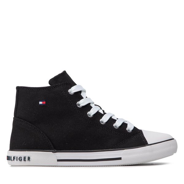 Tommy Hilfiger Tenisice Tommy Hilfiger Higt Top Lace-Up Sneaker T3X4-32209-0890 S Crna