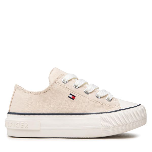 Tommy Hilfiger Tenisice Tommy Hilfiger Low Cut Lace-Up Sneaker T3A4-32118-0890 M Beige 500