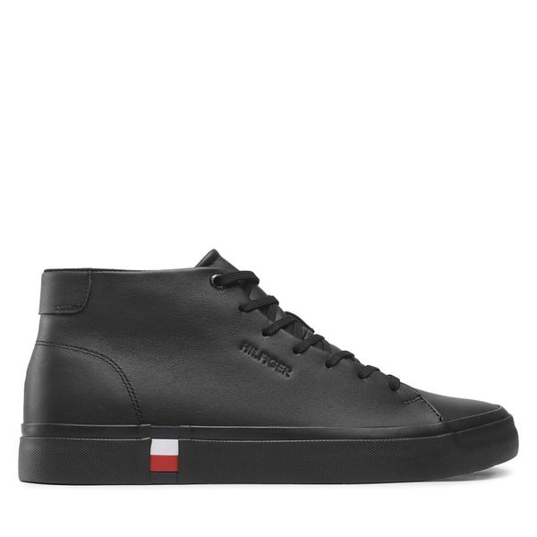 Tommy Hilfiger Tenisice Tommy Hilfiger Modern Vulc Hi Corporate Lea FM0FM04352 Crna