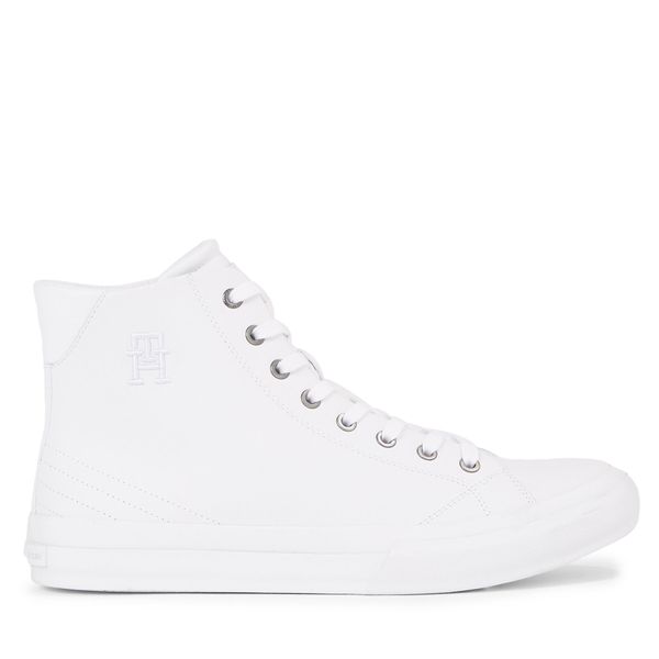 Tommy Hilfiger Tenisice Tommy Hilfiger Th Hi Vulc Street Lth Mono FM0FM04779 White YBS