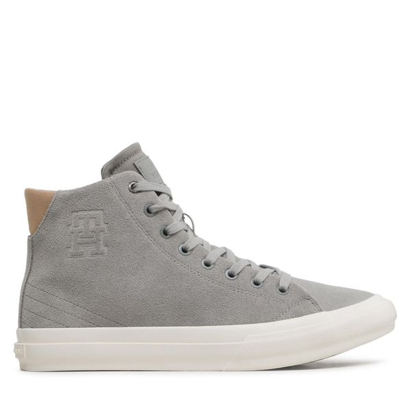 Tommy Hilfiger Tenisice Tommy Hilfiger Th Hi Vulc Street Suede FM0FM04797 Antique Silver PRT
