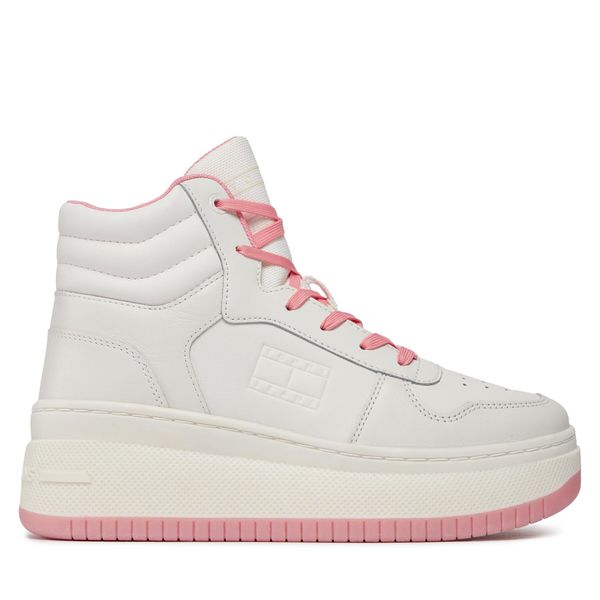 Tommy Jeans Tenisice Tommy Jeans Tjw Retro Basket Mc Lace Up EN0EN02422 Ecru / Doll Pink YBL