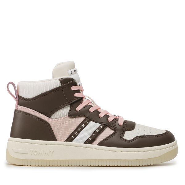 Tommy Jeans Tenisice Tommy Jeans Tjw Retro Basket Ripstop Mix Mc EN0EN02350 Velvet Brown/Ivory GWN