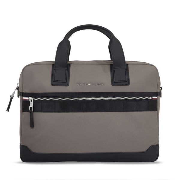 Tommy Hilfiger Torba za laptop Tommy Hilfiger Th Elevated Nylon Computer Bag AM0AM11574 Shady Stone PRB