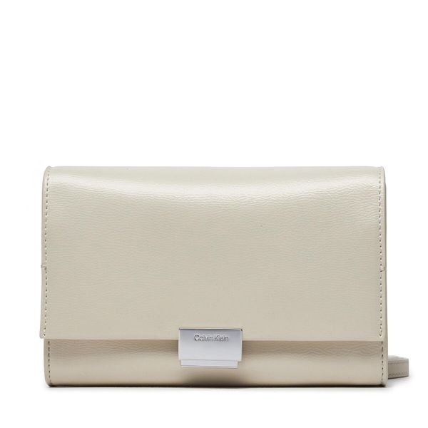 Calvin Klein Torbica Calvin Klein Archive Hw Crossbody_Shiny K60K611453 Dk Ecru PC4