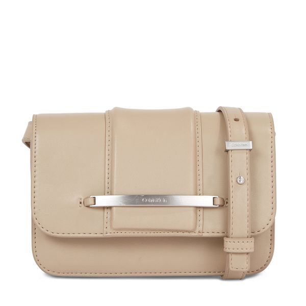 Calvin Klein Torbica Calvin Klein Bar Hardware Crossbody K60K611078 Silver Mink A04
