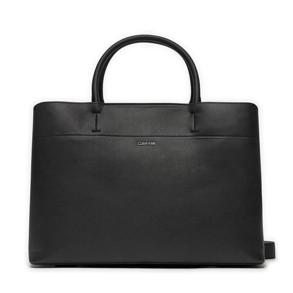 Calvin Klein Torbica Calvin Klein Business Large Tote_Saffiano K60K611674 Ck Black/Sand Pebble BEH