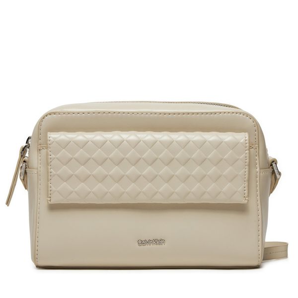 Calvin Klein Torbica Calvin Klein Calvin Mini Quilt Camera Bag K60K611884 Dk Ecru PC4