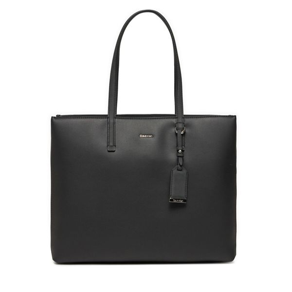 Calvin Klein Torbica Calvin Klein Ck Must Shopper Md_Pu/Nubuck K60K611677 Ck Black BEH