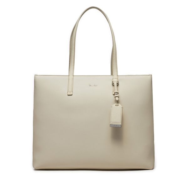 Calvin Klein Torbica Calvin Klein Ck Must Shopper Md_Pu/Nubuck K60K611677 Dk Ecru PC4