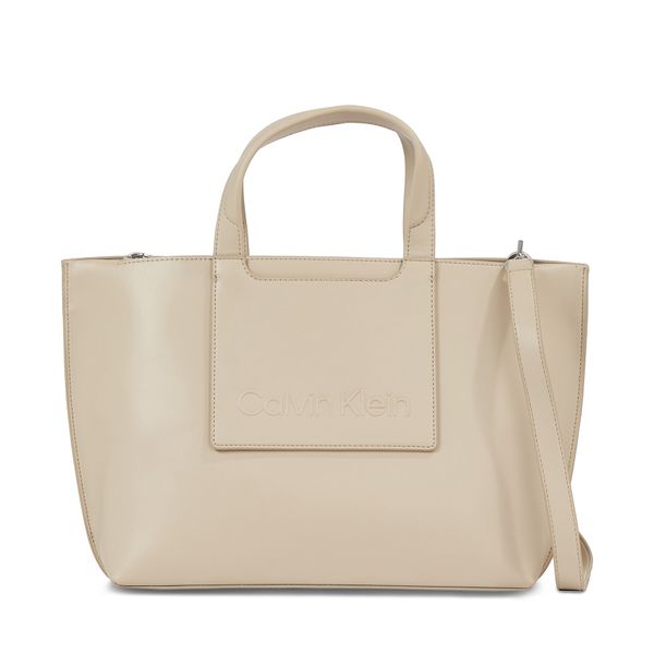 Calvin Klein Torbica Calvin Klein Ck Set Tote Medium K60K611077 Doeskin PBP