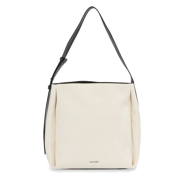 Calvin Klein Torbica Calvin Klein Gracie Bucket Bag_Canvas K60K611665 Dk Ecru Canvas PC4