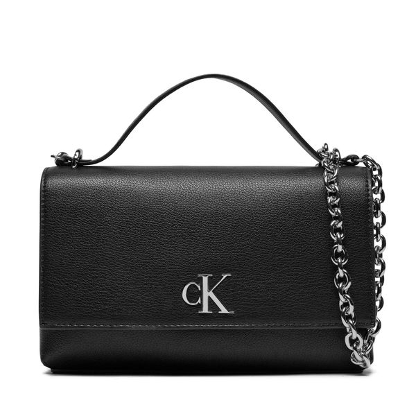 Calvin Klein Jeans Torbica Calvin Klein Jeans Minimal Monogram Ew Flap Conv 25 K60K611553 Black BEH
