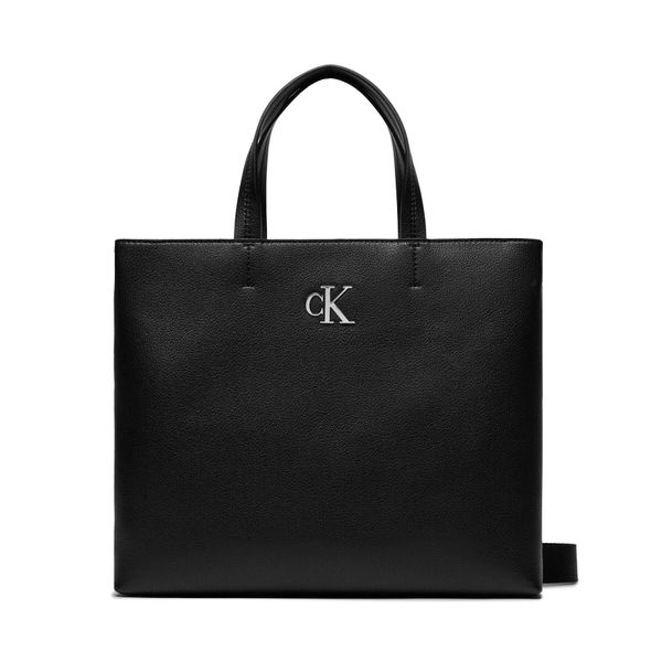 Calvin Klein Jeans Torbica Calvin Klein Jeans Minimal Monogram Slim Tote26 K60K611552 Black BEH