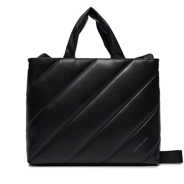 Calvin Klein Jeans Torbica Calvin Klein Jeans Quilted Mini Slim Tote26 K60K611959 Black BEH