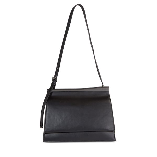 Calvin Klein Torbica Calvin Klein Metal Edge Shldr Bag Md W/ Flap K60K611171 Ck Black BAX