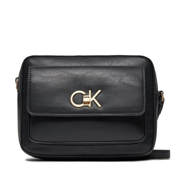 Calvin Klein Torbica Calvin Klein Re-Lock Camera Bag W/Flap K60K611083 Ck Black BEH