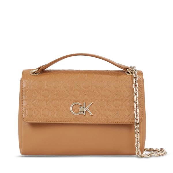 Calvin Klein Torbica Calvin Klein Re-Lock Ew Conv Crossbody-Emb K60K611533 Brown Sugar GA5