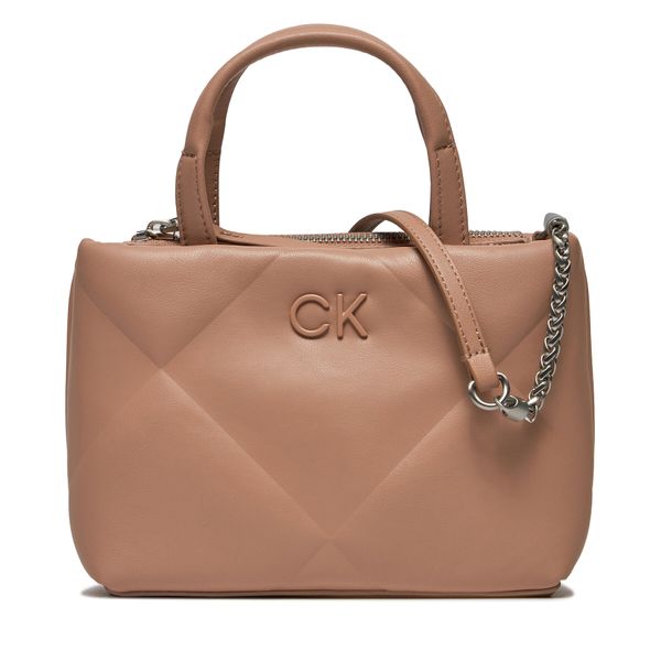 Calvin Klein Torbica Calvin Klein Re-Lock Quilt Tote Mini K60K611340 Ash Rose VB8