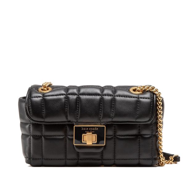 Kate Spade Torbica Kate Spade Evelyn Quilted Leatcher Small S K8932 Black