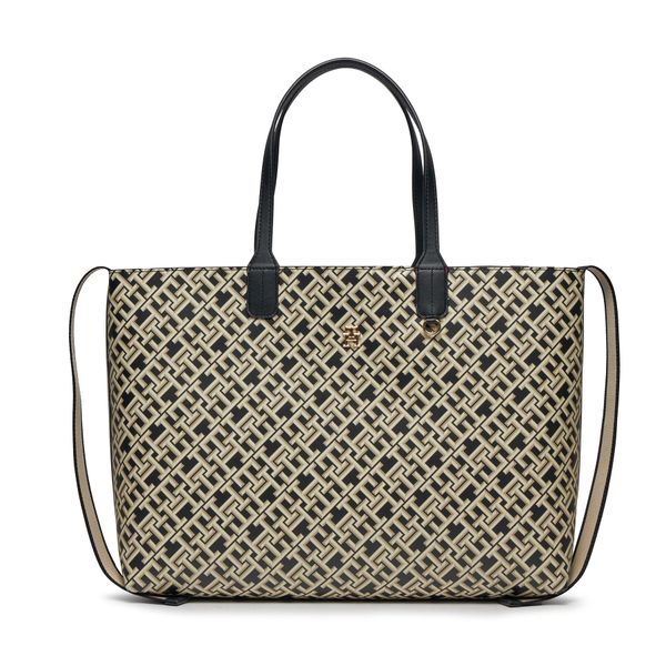 Tommy Hilfiger Torbica Tommy Hilfiger Iconic Tommy Tote Mono AW0AW16082 Black BDS