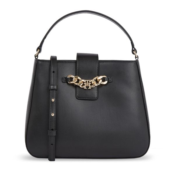 Tommy Hilfiger Torbica Tommy Hilfiger Th Luxe Satchel AW0AW15606 Black BDS