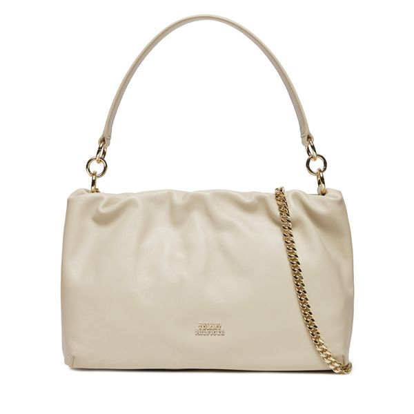 Tommy Hilfiger Torbica Tommy Hilfiger Th Luxe Soft Leather Shoulder AW0AW16203 Cream 0F9