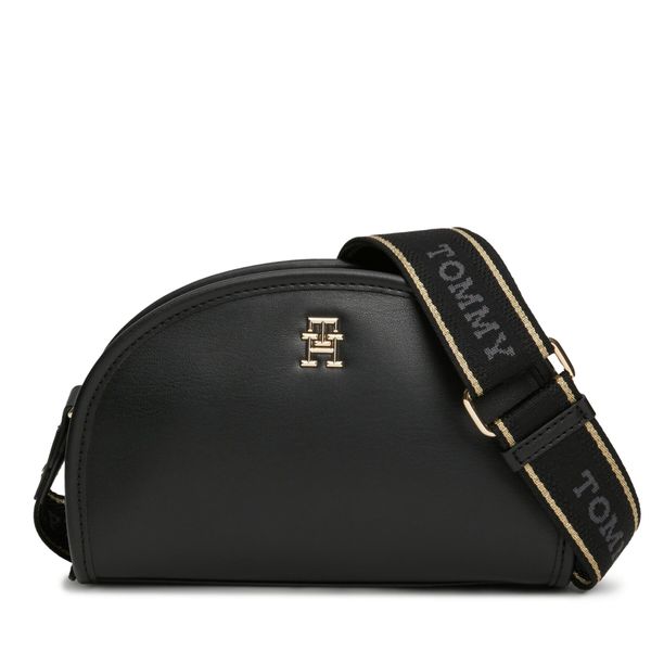 Tommy Hilfiger Torbica Tommy Hilfiger Th Monotype Half Moon Camera Bag AW0AW16774 Black BDS