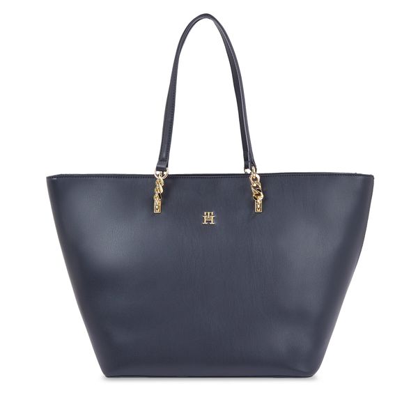 Tommy Hilfiger Torbica Tommy Hilfiger Th Refined Tote AW0AW16112 Space Blue DW6