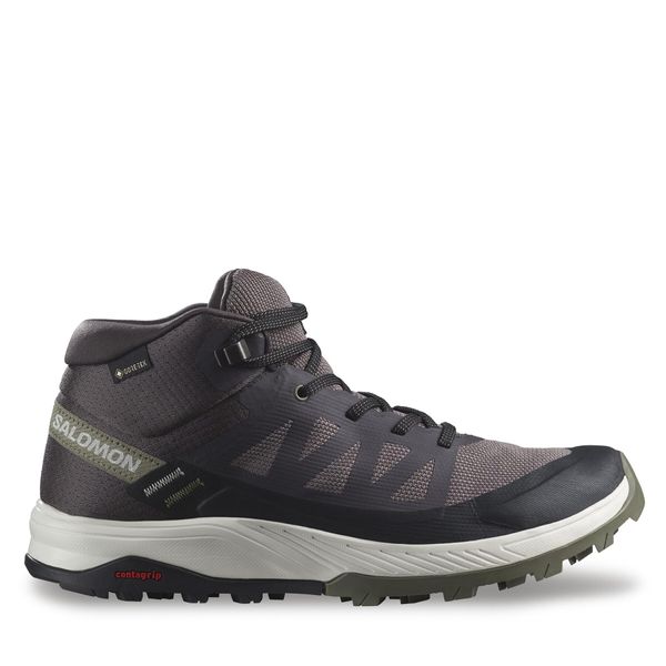 Salomon Trekking Salomon Outrise Mid Gtx W GORE-TEX L47160700 Shale/Black/Deep Lichen Green