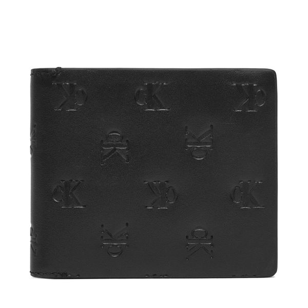 Calvin Klein Jeans Veliki muški novčanik Calvin Klein Jeans Aop Emboss Bifold K50K512052 Crna