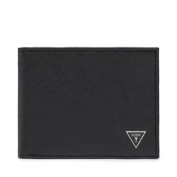 Guess Veliki muški novčanik Guess Certosa Saffiano Smart Slg SMECRS LEA20 Crna