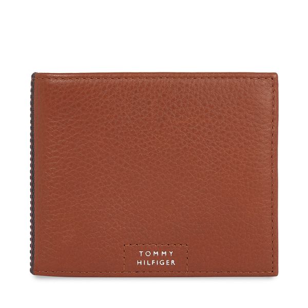Tommy Hilfiger Veliki muški novčanik Tommy Hilfiger Th Prem Leather Flap & Coin AM0AM12189 Warm Cognac GTY